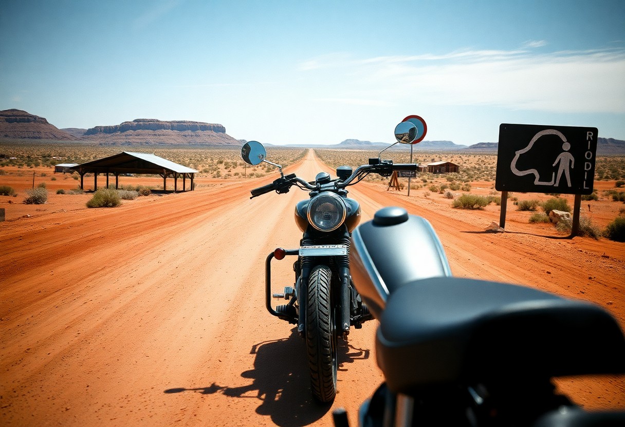 Nel cuore dell’Australia in moto tra deserto rosso e città remote. Avventura tra piste polverose, incontri con la cultura aborigena e organizzazione per affrontare l’outback australiano in autonomia. 1