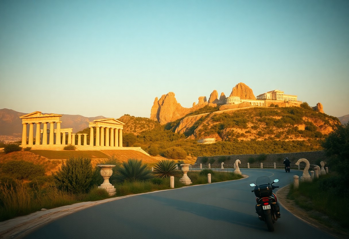 Viaggio in Grecia classica tra storia antica e paesaggi mitologici. Dalla rotta per Delfi e Meteora ad Atene, una guida culturale per motociclisti appassionati di archeologia e leggende mediterranee. 5