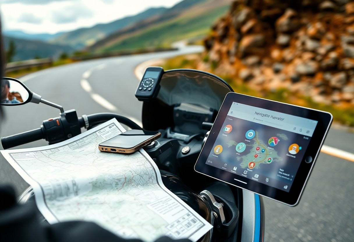 Sistemi di navigazione per motociclisti, come scegliere e usarli al meglio. Confronto tra navigatori dedicati, smartphone, mappe cartacee e app, con consigli per evitare errori di orientamento e gestire bene le tappe. 1