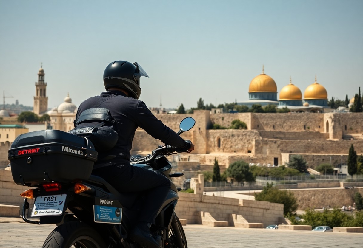 Viaggio a Gerusalemme in moto, tra storia e modernità. Esperienza di attraversamento delle frontiere, scoperta dei luoghi simbolo e consigli pratici per vivere la città su due ruote. 1
