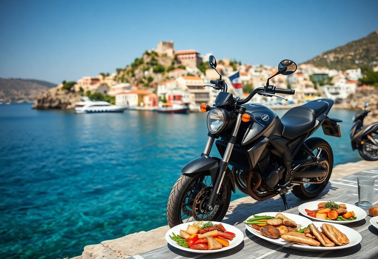 Alla scoperta delle isole greche in moto tra mare cristallino e villaggi. Guida pratica per l’esplorazione su due ruote di Creta, Rodi e Cicladi, con consigli su traghetti, itinerari costieri e soste gastronomiche. 1