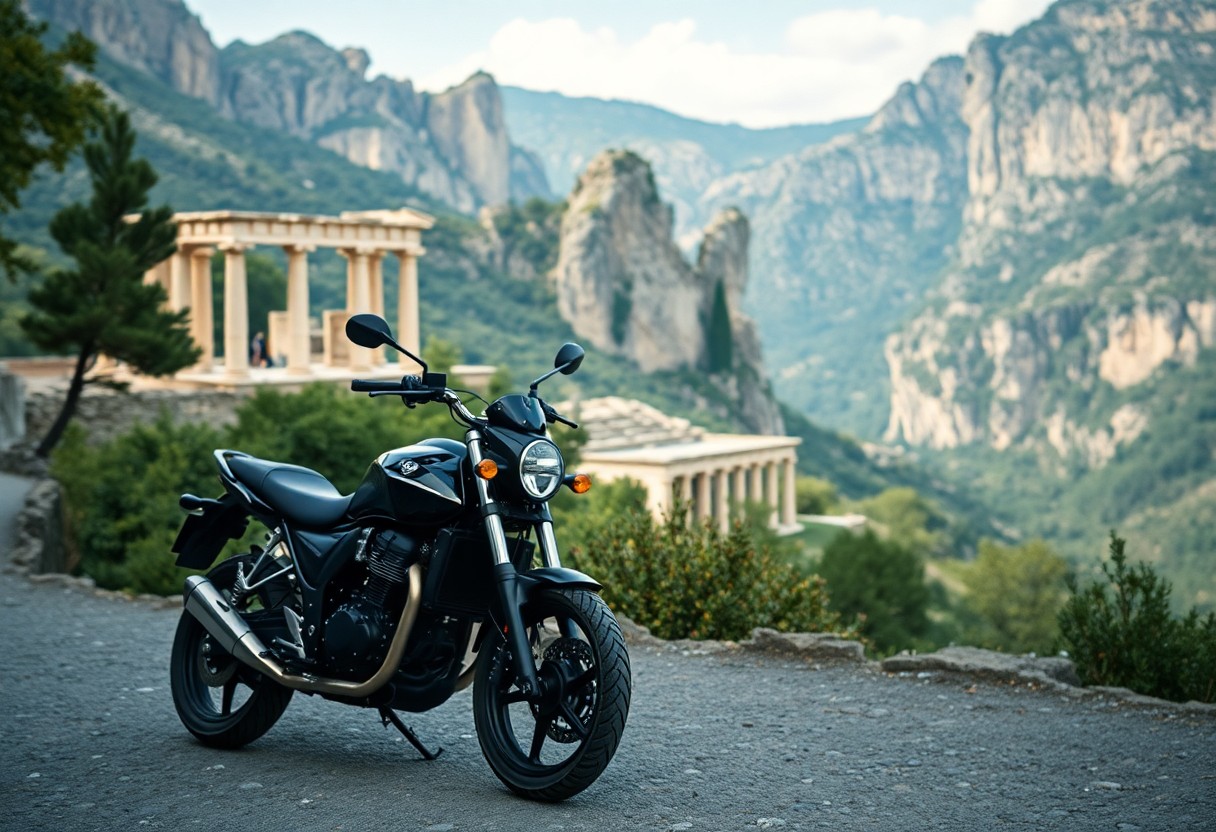 Viaggio in Grecia classica tra storia antica e paesaggi mitologici. Dalla rotta per Delfi e Meteora ad Atene, una guida culturale per motociclisti appassionati di archeologia e leggende mediterranee. 3